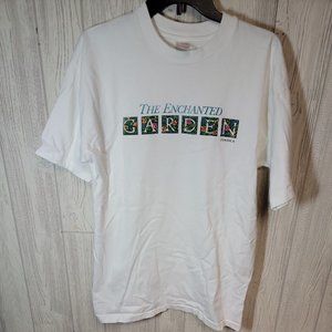 The Enchanted Gardens of Jamaica White S/S Size XL T-shirt - Single Stitch